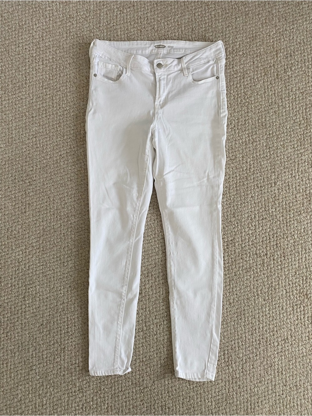 Old Navy White Rock Star Skinny Jeans for Women Size 6